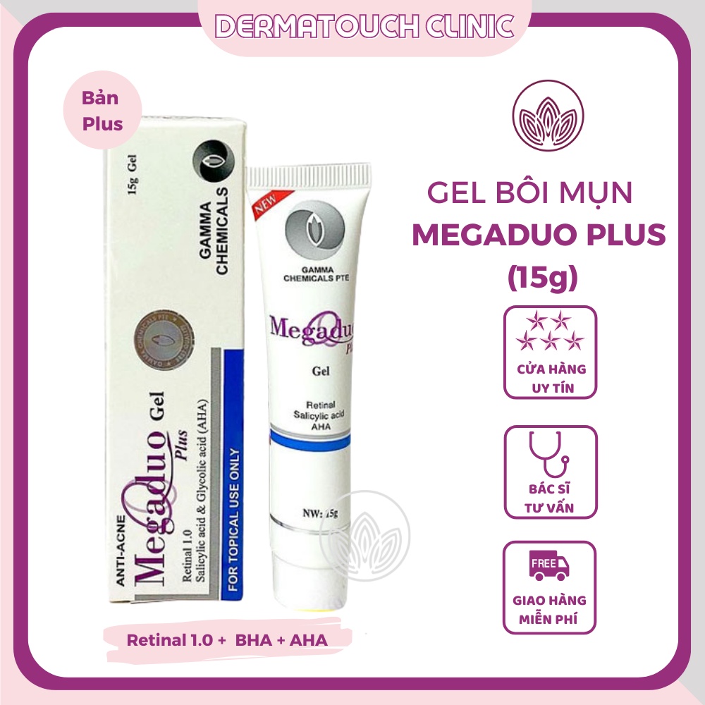 Gel bôi mụn Megaduo Plus chăm sóc da mụn đầu đen, mờ thâm, ngừa lão hóa, căng bóng da (15g)