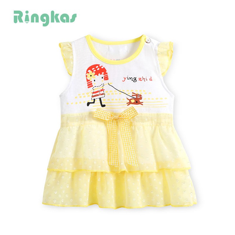 Đầm Xòe Xếp Ly Thời Trang Cho Bé Gái 1-2 Tuổi