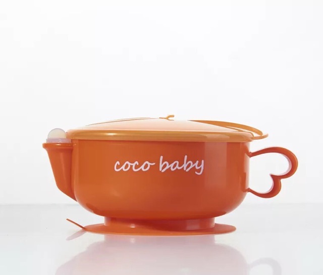 Bát ăn dặm inox 2 lớp cách nhiệt, có đế hút chân không coco baby