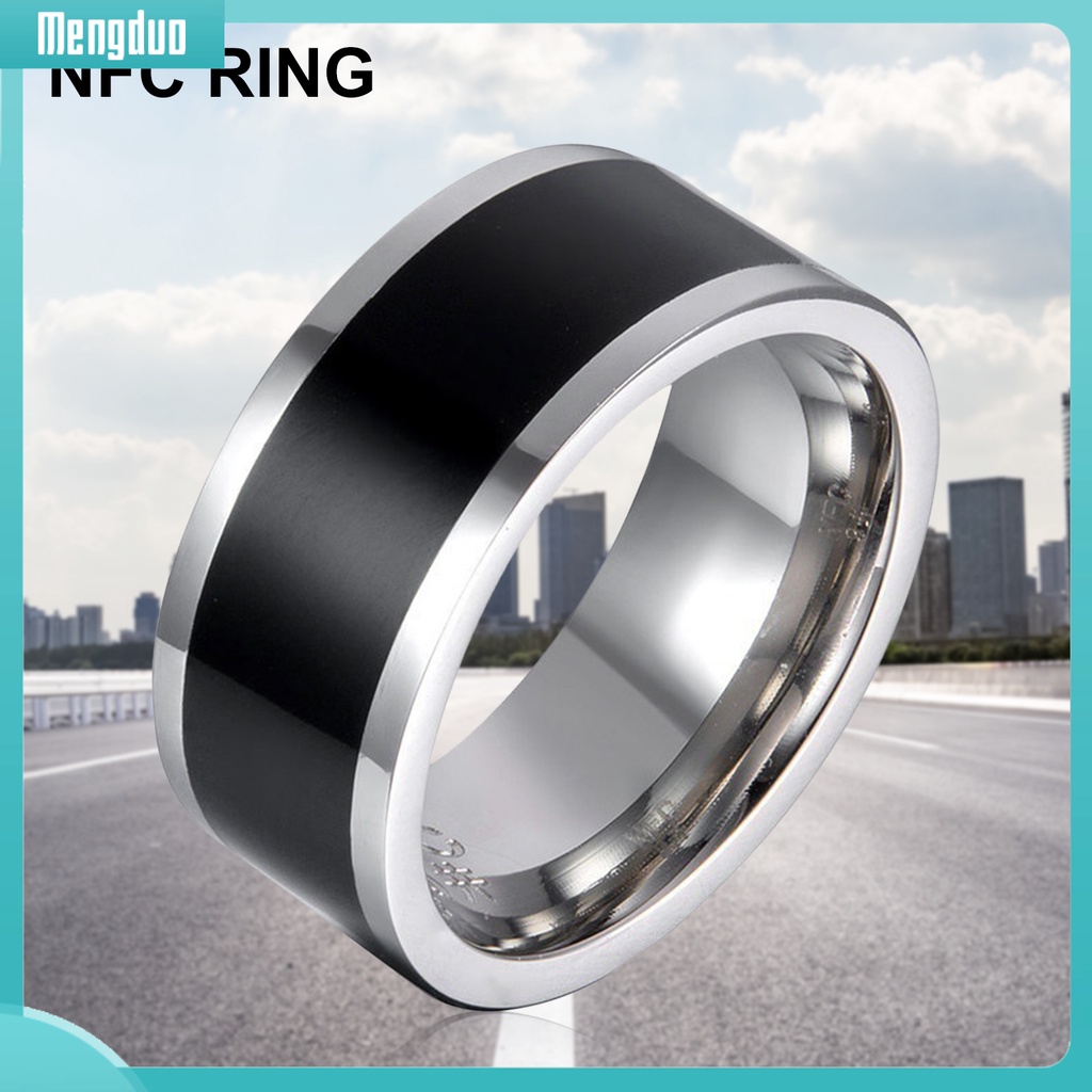 Bộ Đôi| Nhẫn Thông Minh NFC Kết Nối Bluetooth Bằng Thép Không Gỉ Cho Điện Thoại