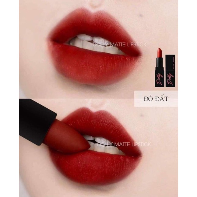 [Đỏ Đất ] Son Sáp Phủ Phấn Dolly Không Chì Màu Đỏ Đất | BigBuy360 - bigbuy360.vn