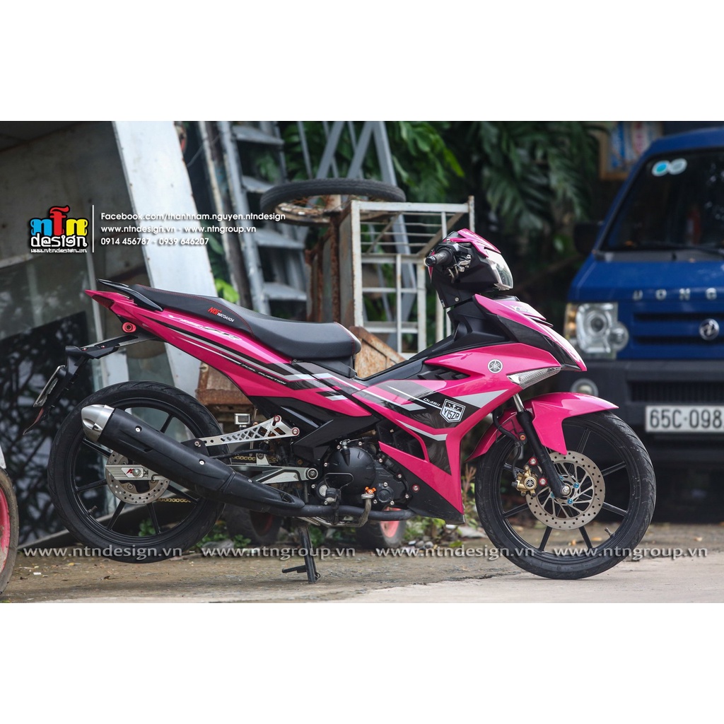Tem rời Exciter 150 hồng đen mẫu mới 2022 , tem 3 lớp cao cấp