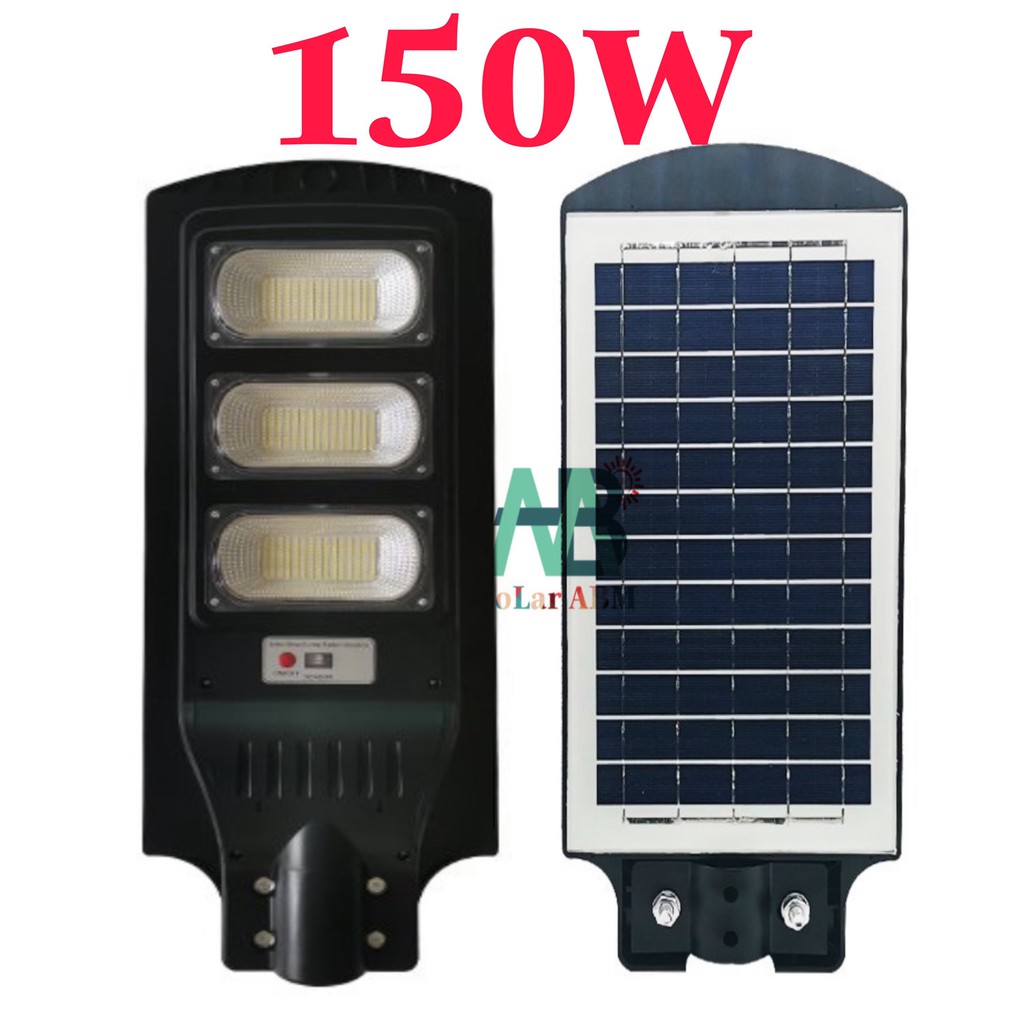 150W Đèn Đường Tấm Pin Liền Thể Năng Lượng Mặt Trời , Cảm Biến Chuyển Động , IP67 Chống Nước , mã : ABM-JL21150A