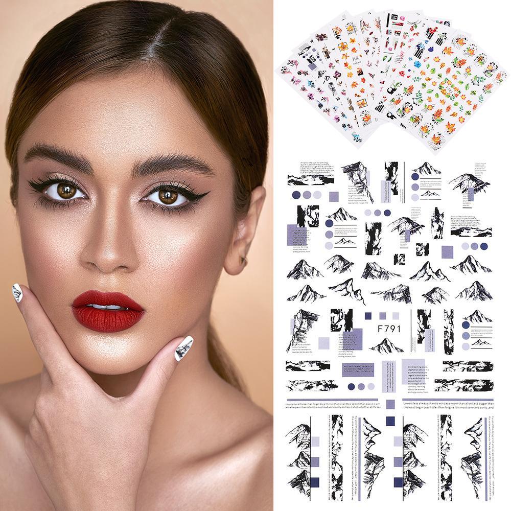 Hình Dán Trang Trí Móng Tay Dạng Trượt Hiệu Quả|Decal Dán Tường Mùa Thu