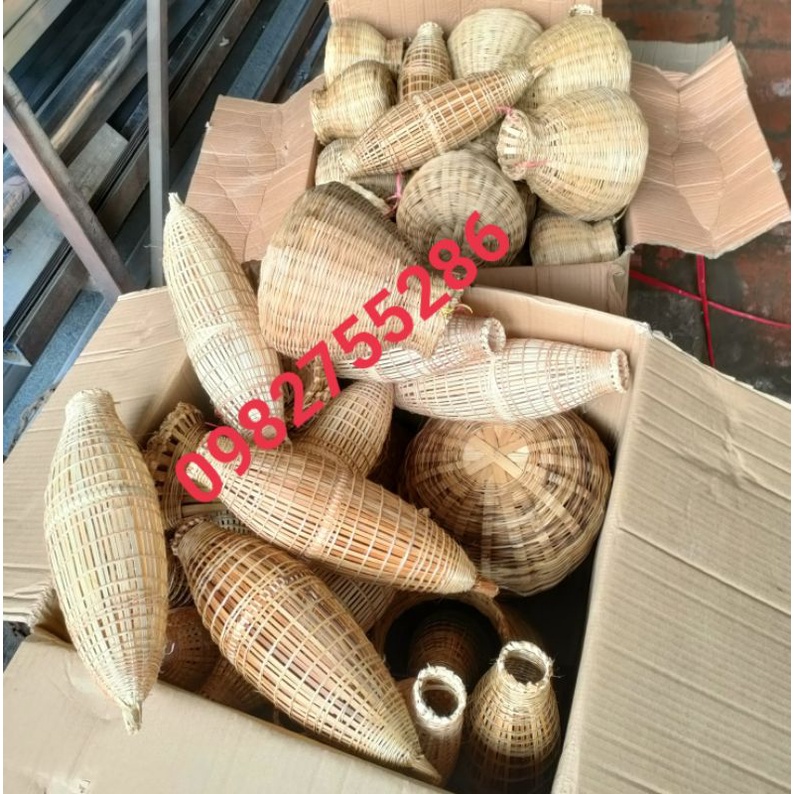Đó tre trắng 33cm, đó mini trang trí