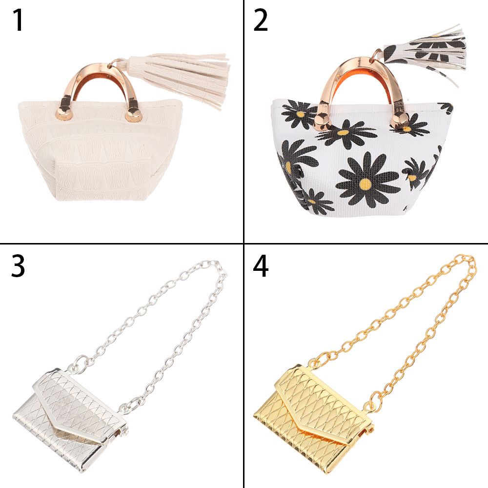 Mô hình túi xách bằng da pu trang trí cho búp bê tỉ lệ 1/6 4 kiểu tùy chọn