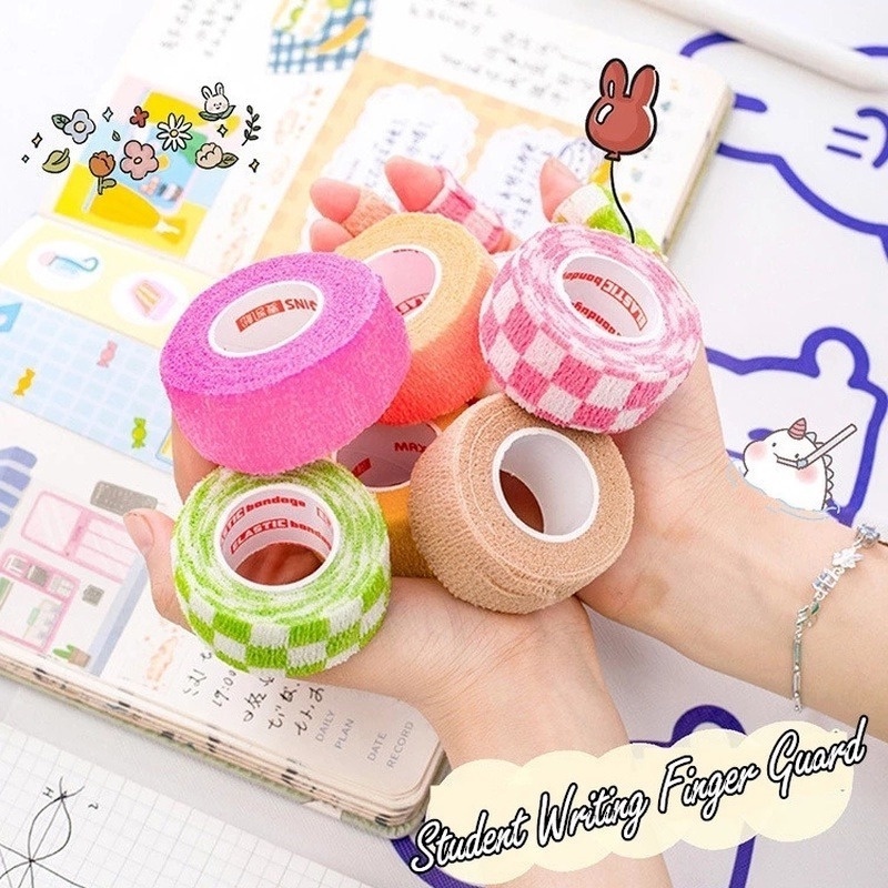 1 Cuộn Băng Dán Ngón Tay Thể Thao Bằng Vải Không Dệt Co Giãn Thoáng Khí Chống Nước Đa Năng 2.5cm*4.5m