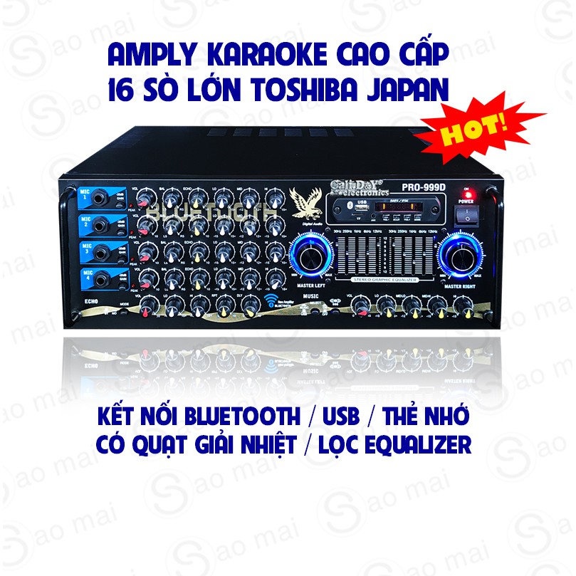 Amply 16 sò lớn Toshiba nhật bản, Ampli Bluetooth Karaoke Gia Đình Cali.D&Y PRO-999D