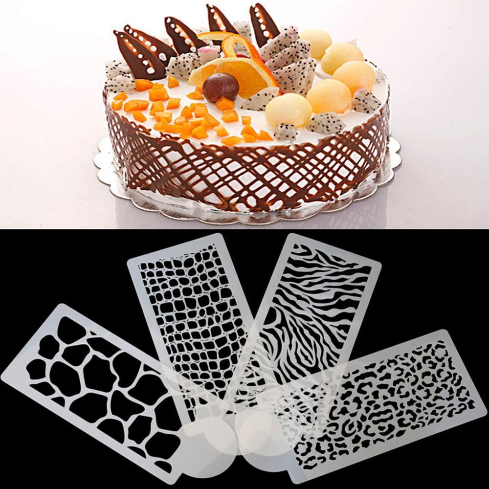 Bộ 4 Khuôn Silicone Làm Bánh Họa Tiết Da Báo Tiện Dụng