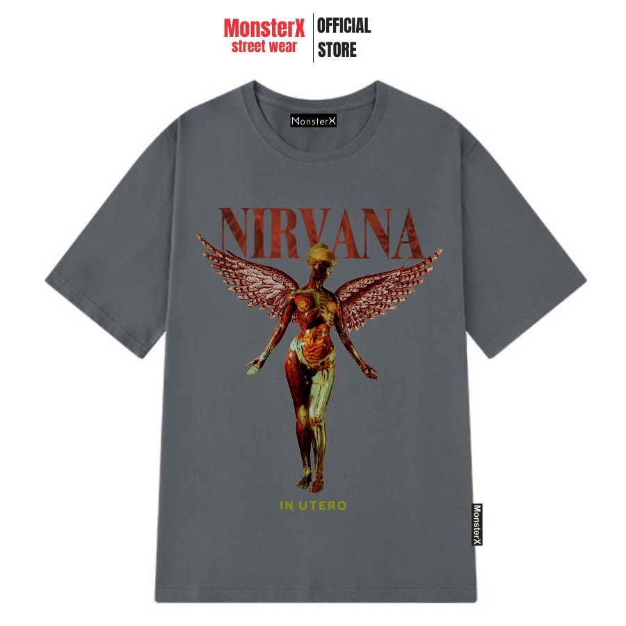 Áo thun unisex MONSTER X STREET Nirvana Signature phông tay lỡ nam nữ form rộng Local Brand