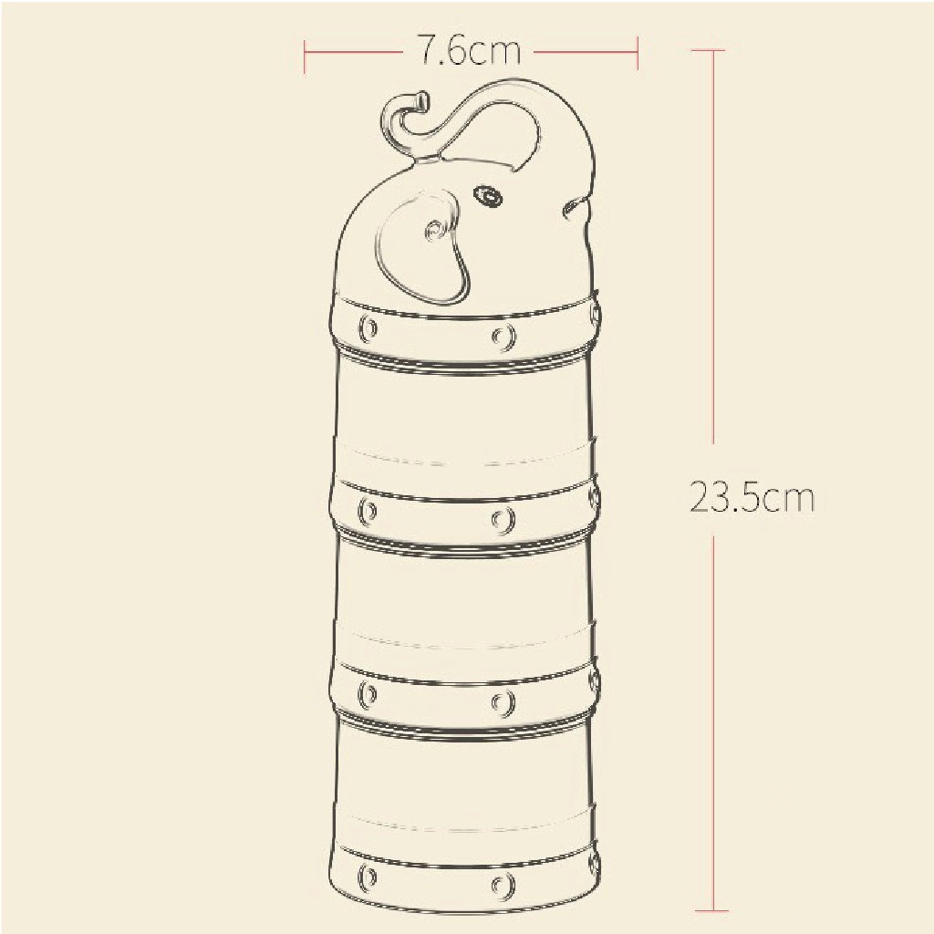 Hộp chia sữa cho bé, hộp chia thức ăn MISUTA 3 ngăn chất liệu cao cấp Hải Anh Family