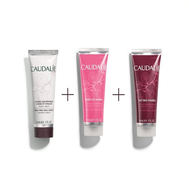 [Mã COSCAUDAT3 -8% đơn 250K] Bộ Ba sản phẩm dưỡng da tay Caudalie Luxury Hand Cream Trio 90ml