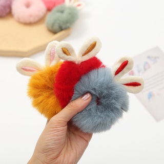 Buộc tóc thỏ bông (2 cái)