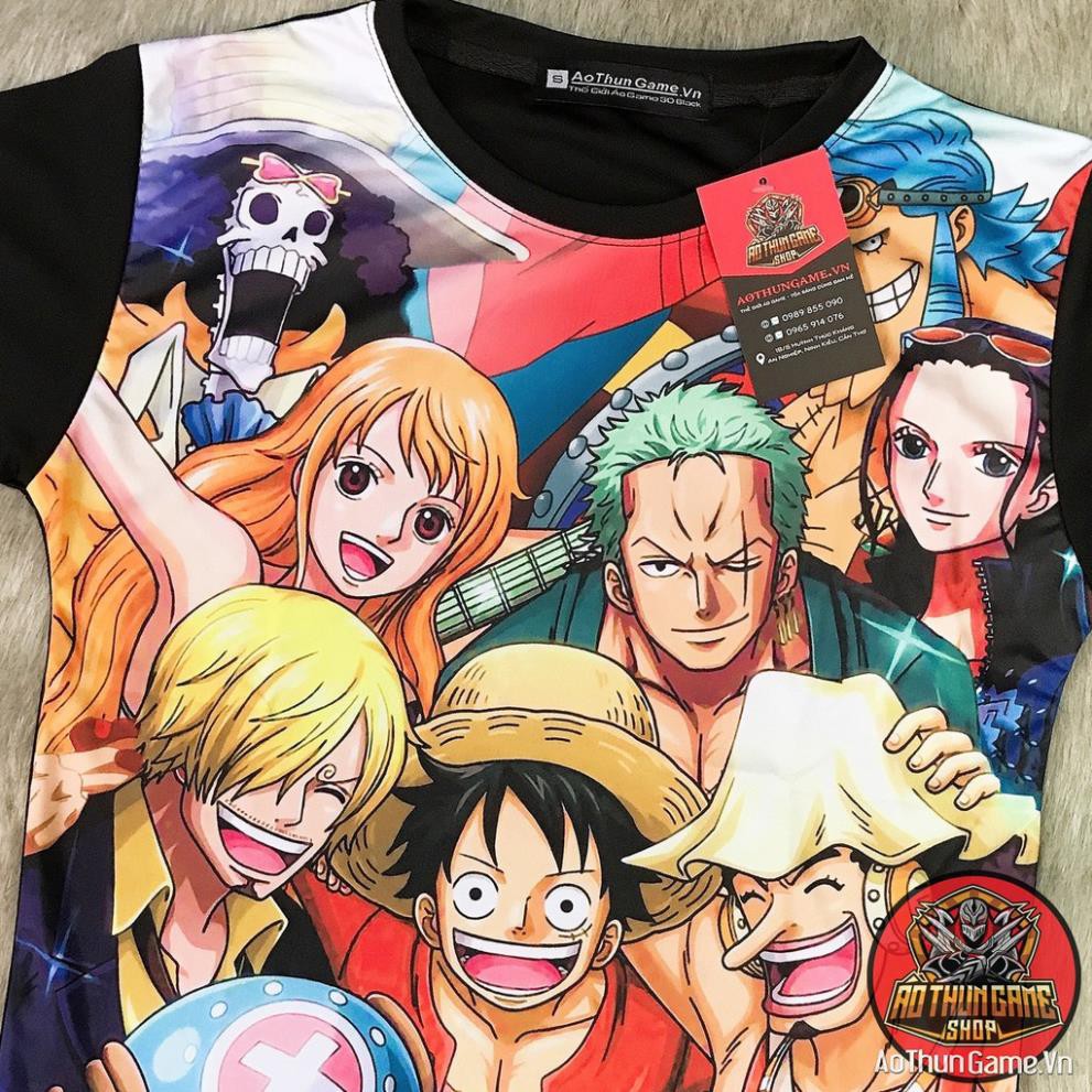 Áo One Piece nhóm Luffy Mũ Rơm v2 mới (3D Đen), áo đảo hải tặc Anime Manga (Shop AoThunGameVn) new 👈