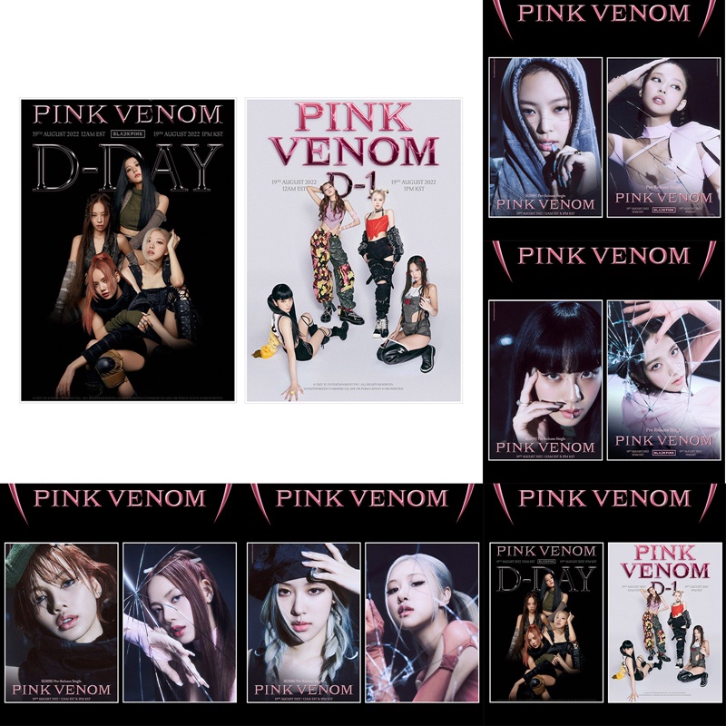 Set 2 Tấm Áp Phích Dán Tường In Hình Nhóm Nhạc BLACKPINK