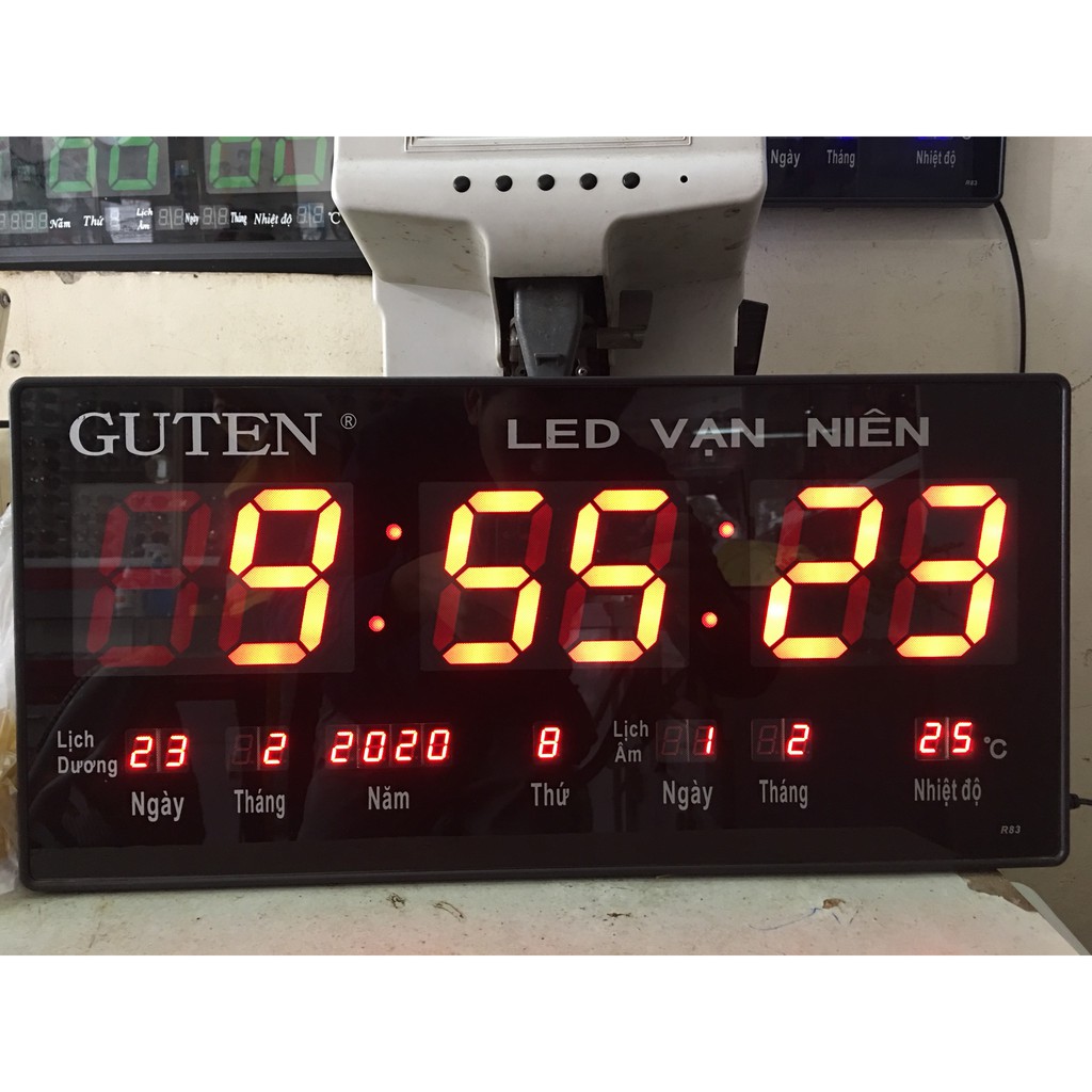 Đồng hồ led vạn niên Guten R83 cao cấp Kích thước 45 x 22 cm