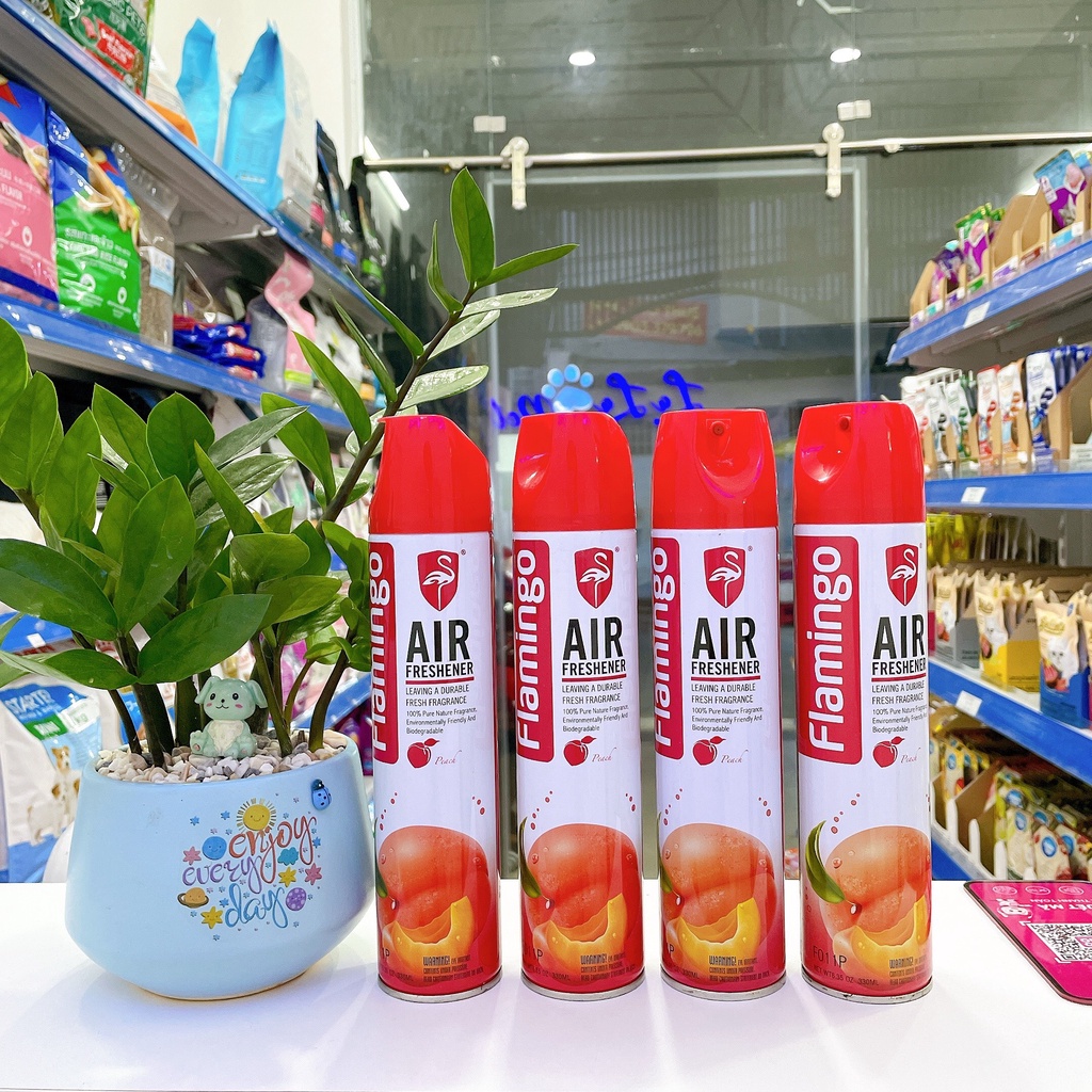 Nước Hoa Xịt Khử Mùi Hôi Ô Tô Flamingo Air Freshener F011 330ml - 6 mùi thơm