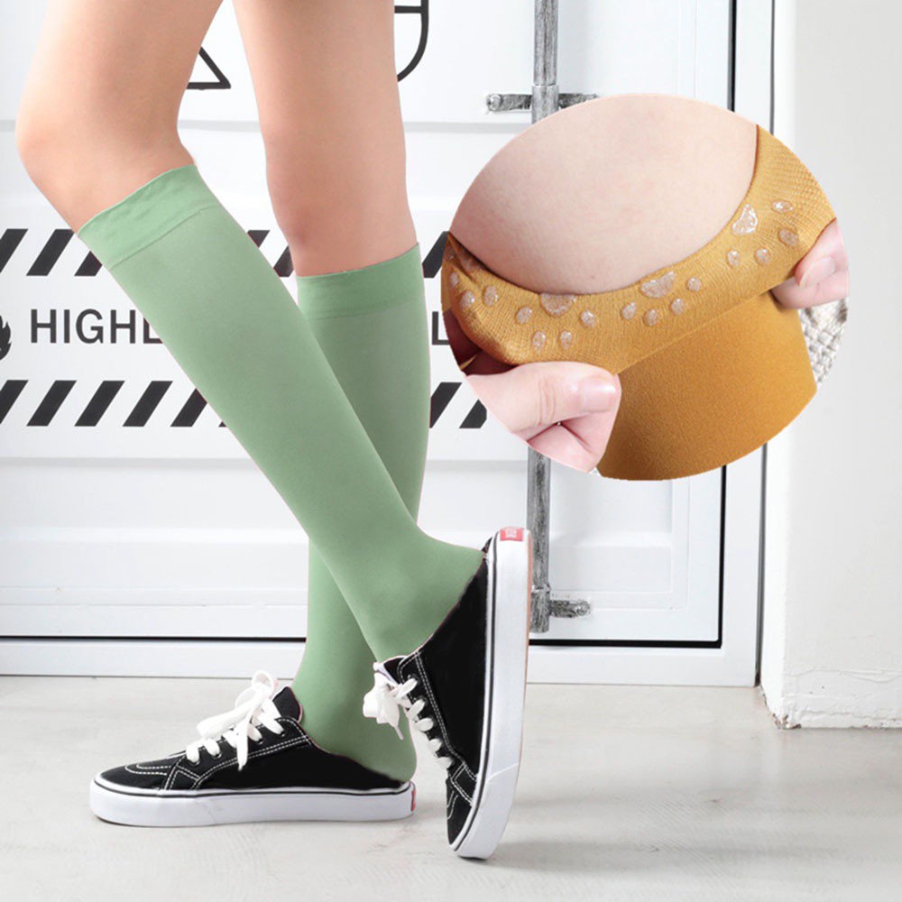 Vớ cổ cao siêu mỏng thoáng khí màu sắc ngọt ngào phong cách Nhật Bản cho nữ