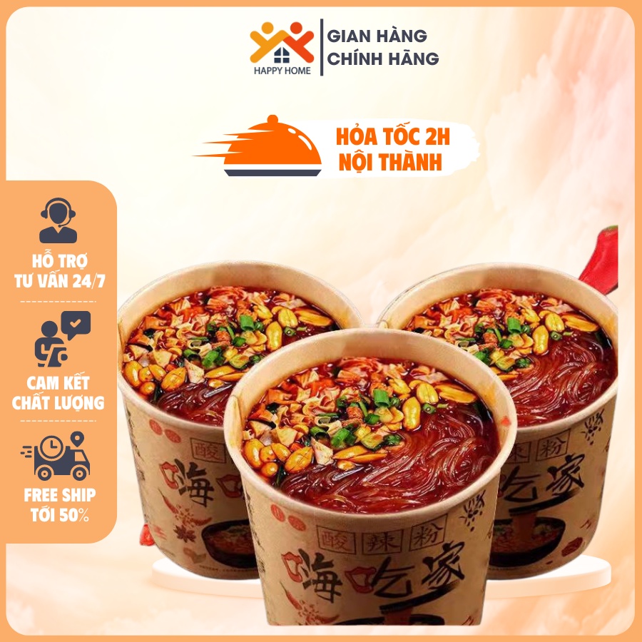 Miến cay Trùng Khánh, miến hộp chua cay đặc biệt loại 1 hộp 100g HappyHome