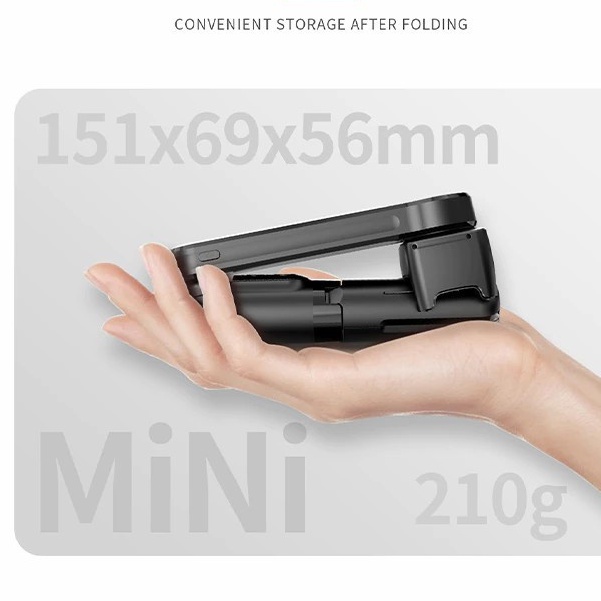 Gậy tự sướng Selfie Mini Gymbal điện thoại  L09 chống rung giá rẻ dùng quay Vlog - Tiktok Có Đèn Led gimbal