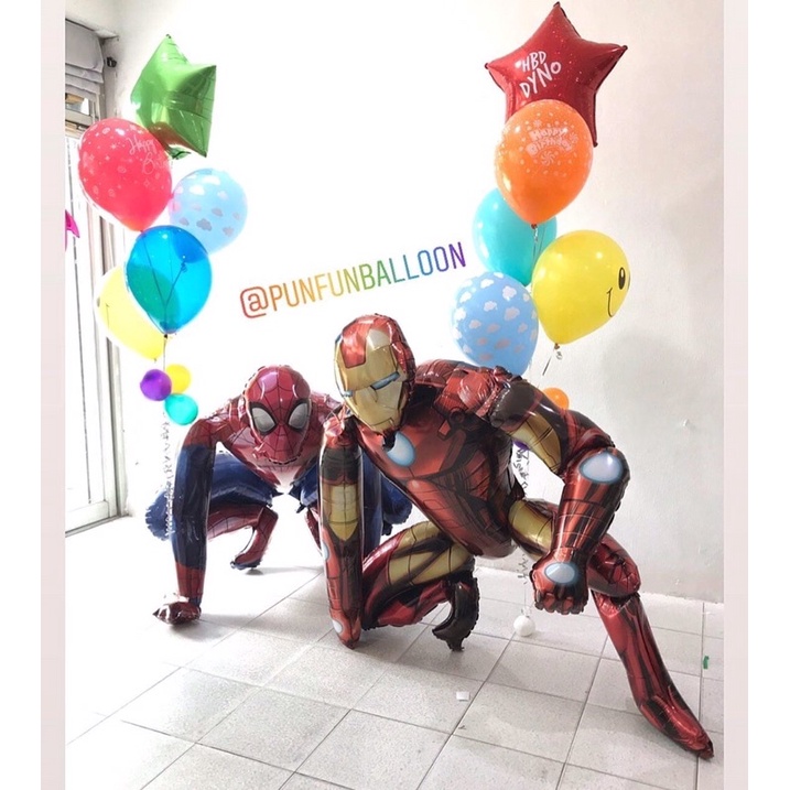 Bóng hình Spiderman, Bad Man, Iron Man hàng xuất khẩu 140cm