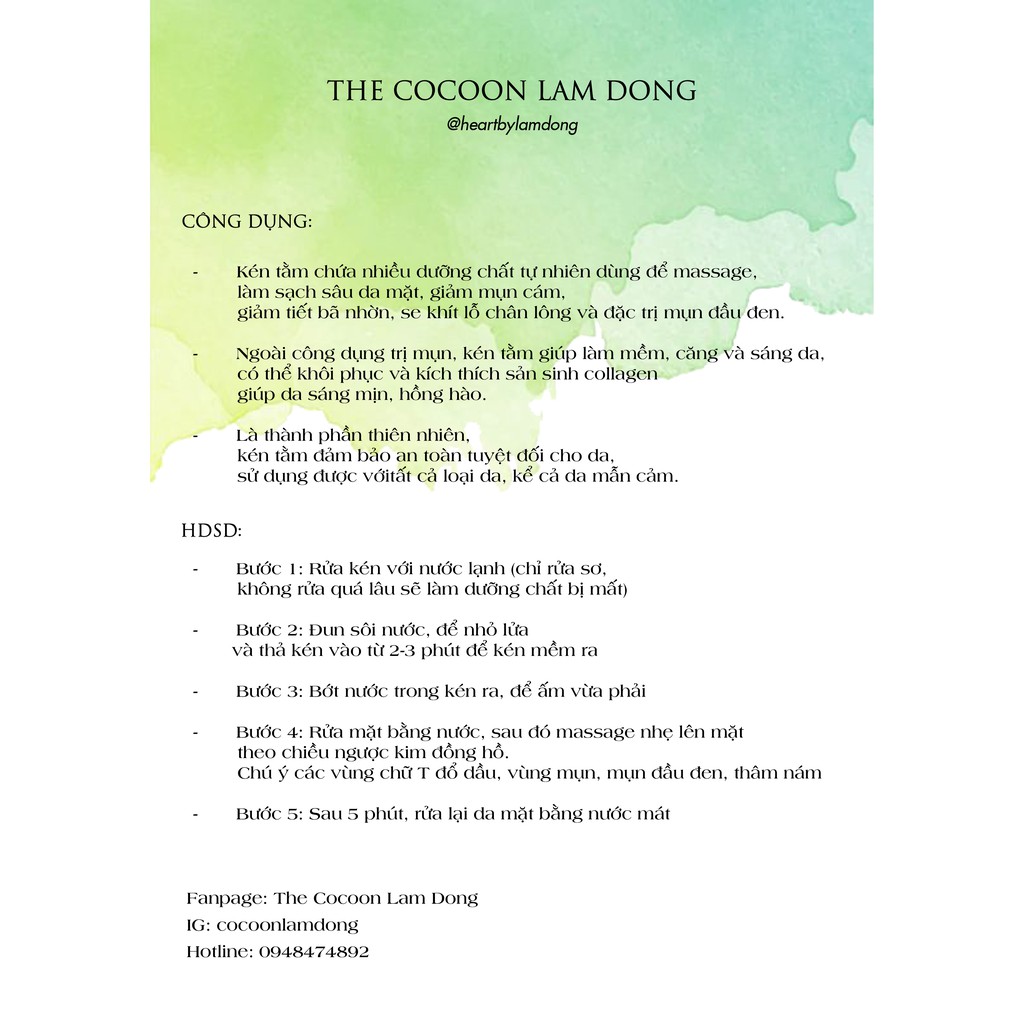 Kén tằm The Cocoon Lam Dong 30pcs