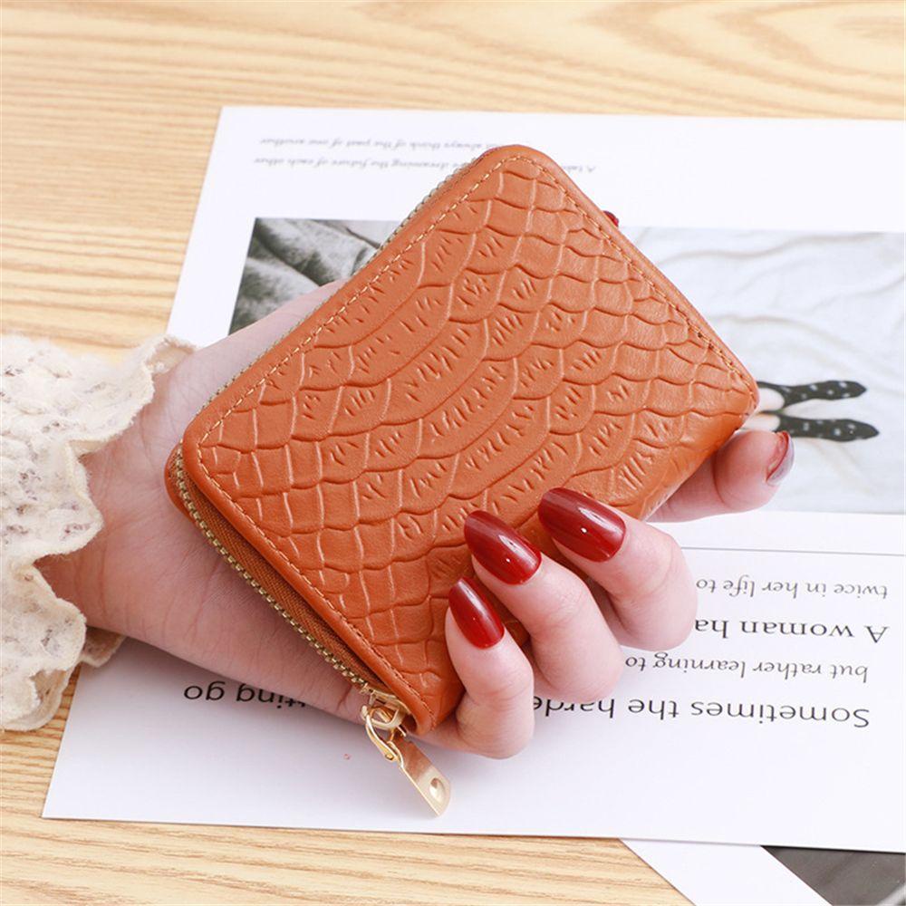 EUCA Ví Đựng Thẻ Phối Khóa Kéo Nhỏ Xinh Cho Nữ