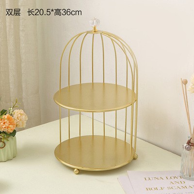 Giá đựng mỹ phẩm lồng chim trang trí bàn trang điểm phong cách Bắc Âu -may.decor-