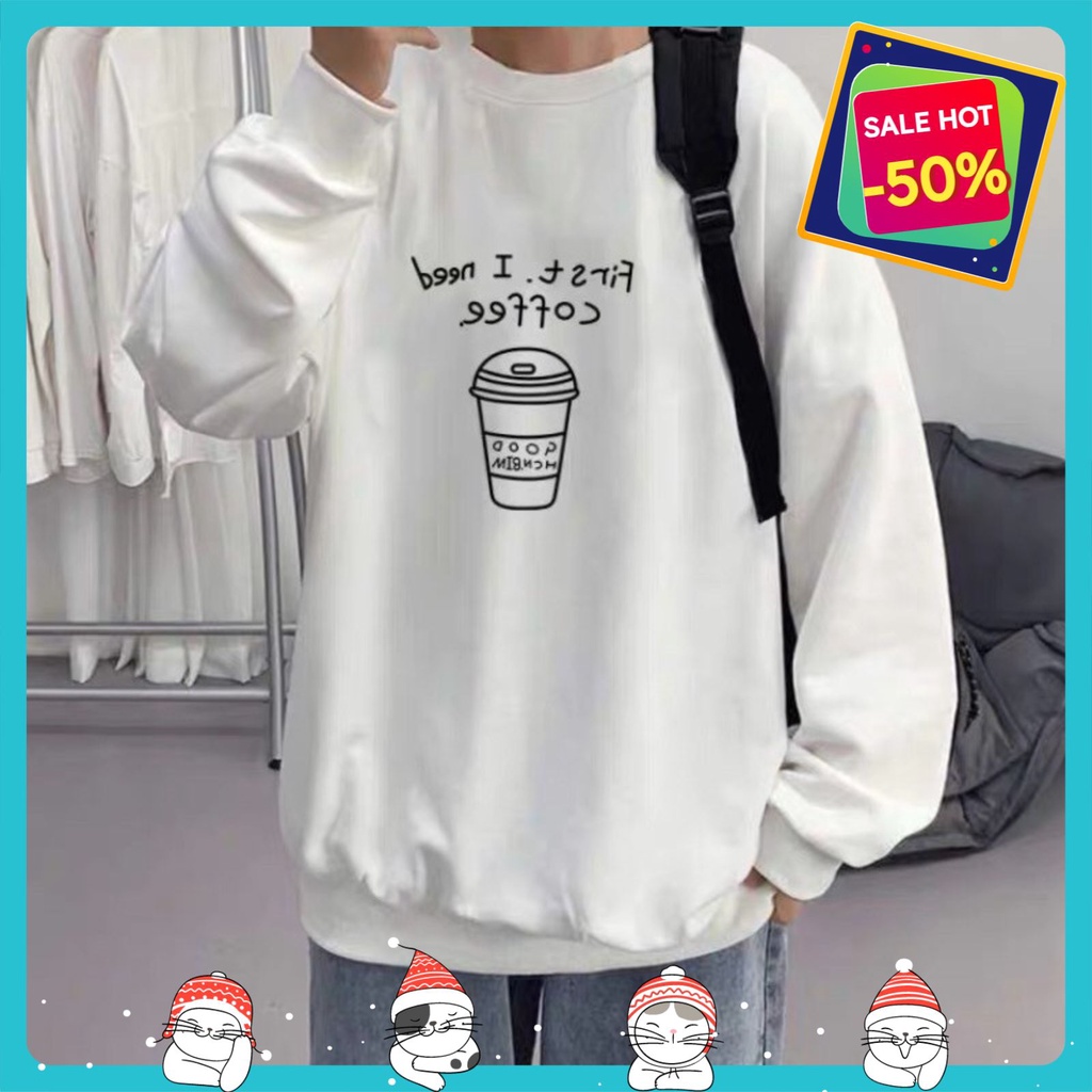 Áo Sweater Coffee nam nữ, Áo hoodie unisex Form rộng Unisex Thời Trang Anh xinh | BigBuy360 - bigbuy360.vn