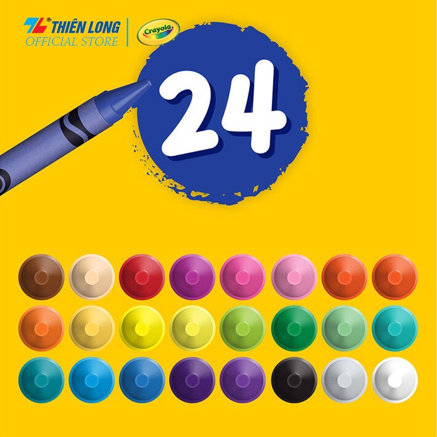 Bút sáp 24 màu rửa được CRAYOLA 526924