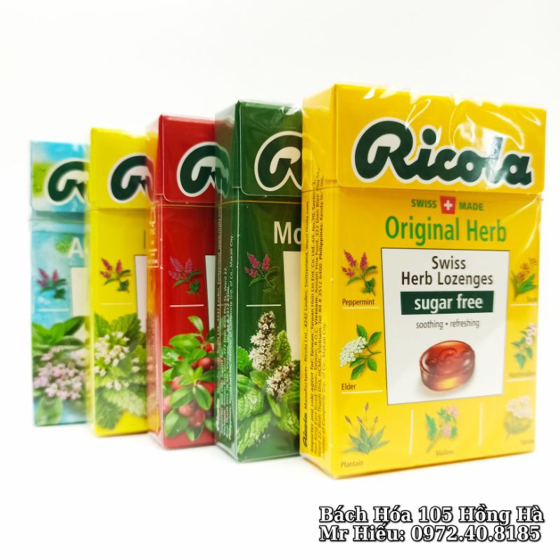 [T1/2022] Kẹo Ricola hộp giấy 40g