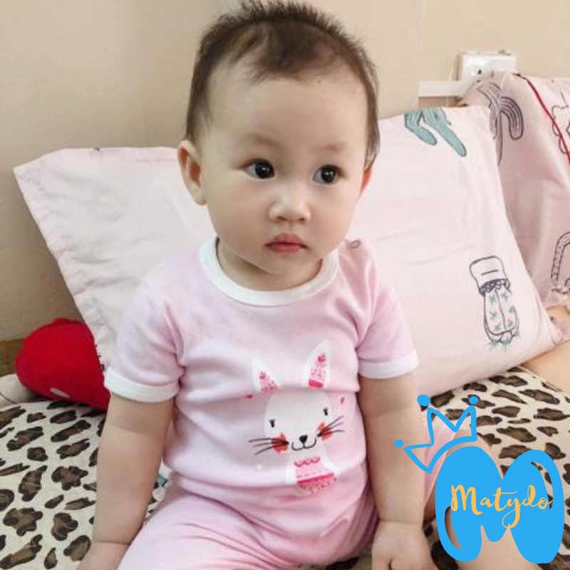 Body đùi cộc tay chất cotton giá rẻ nhiều hình đáng yêu bộ đồ liền thân cho bé trai bé gái từ 0 đến 12 tháng