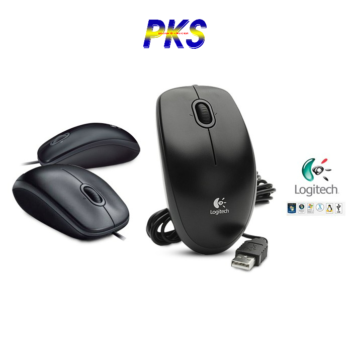 Chuột Máy Tính Logitech B100 Đen - Hàng chính hãng