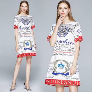 Đầm tay ngắn dáng chữ a hoạ tiết hoa phong cách vintage thanh lịch