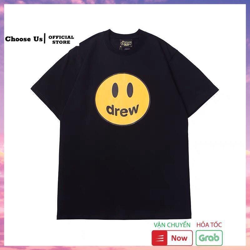 Áo thun form rộng drew vải cotton, tay lỡ unisex dáng dài Choose Us CA008