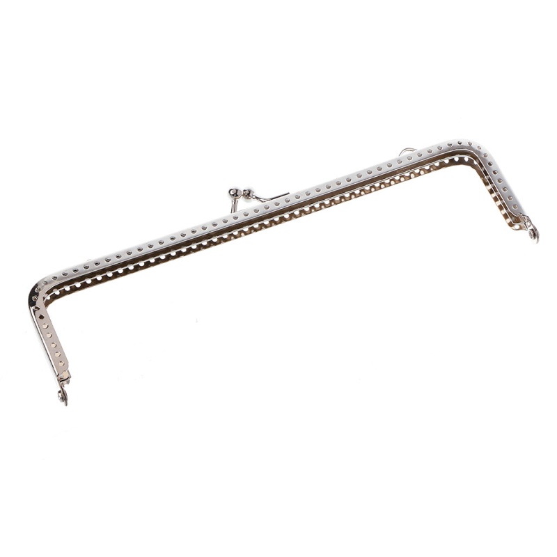 1 Khung Kẹp Kim Loại Hình Vuông 18cm Cho Túi Xách / Ví Cầm Tay DIY