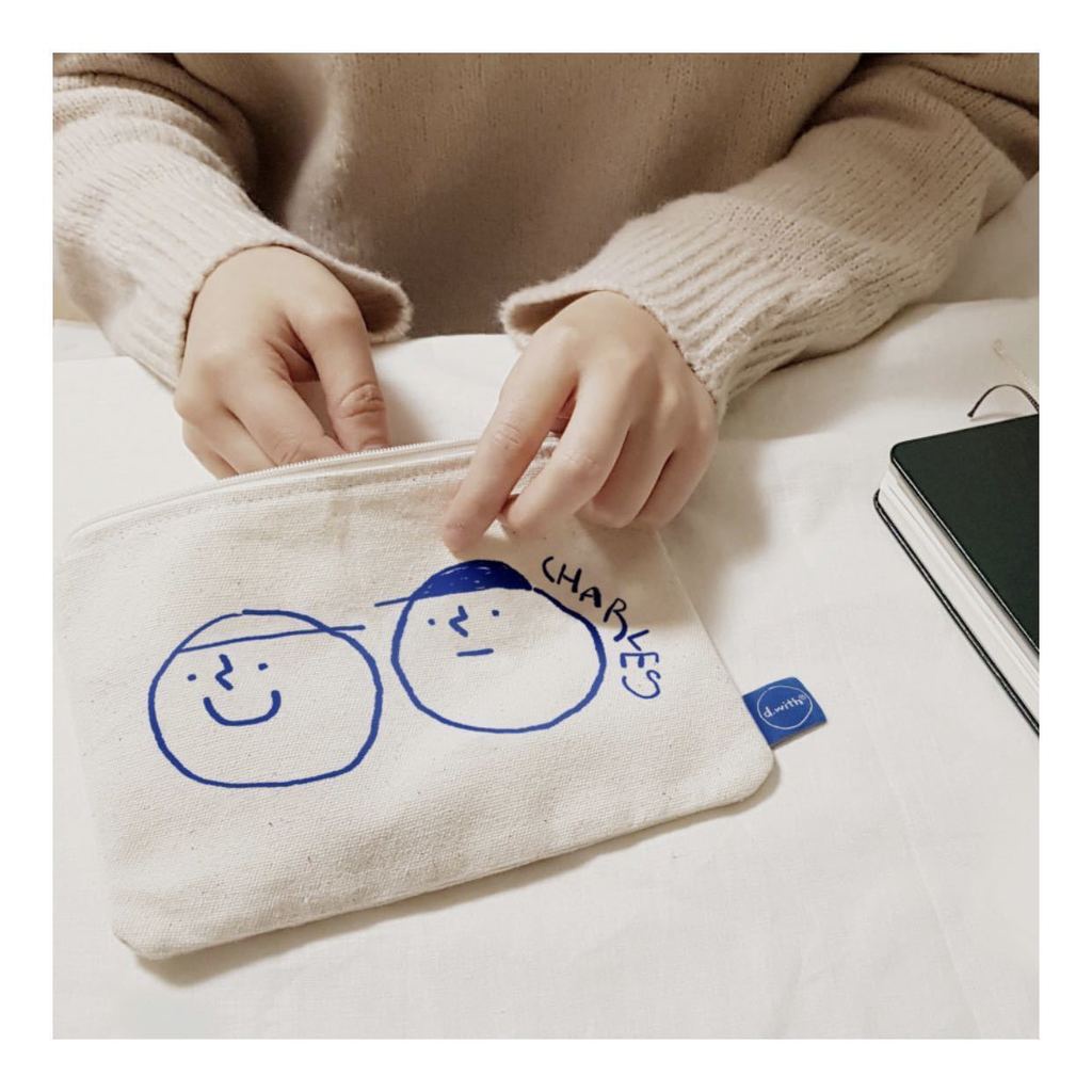 Túi Đựng Mỹ Phẩm Họa Tiết Thêu Phong Cách Anime Xinh Xắn