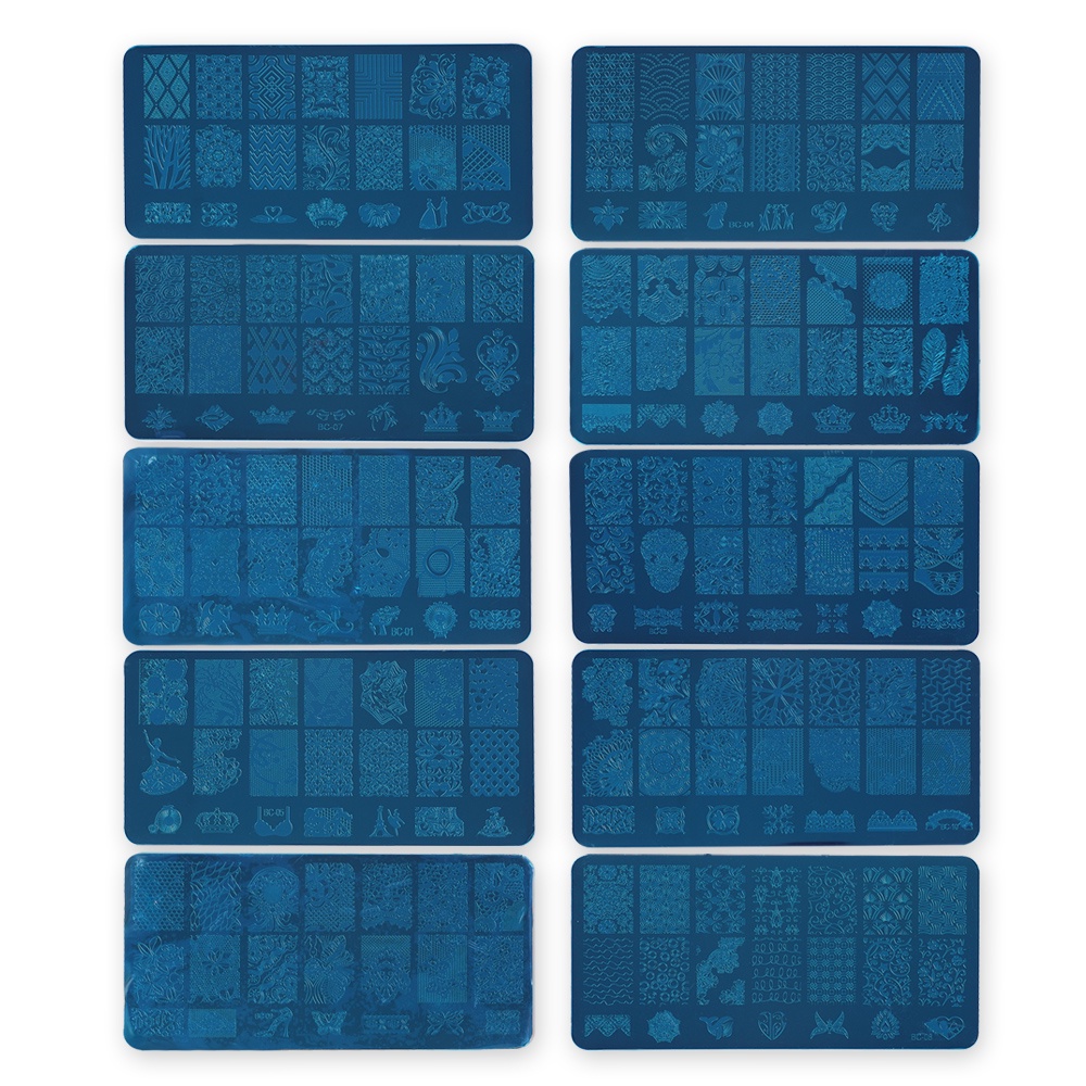 Tấm In Họa Tiết Trang Trí Móng Tay Bằng Thép Không Gỉ DIY