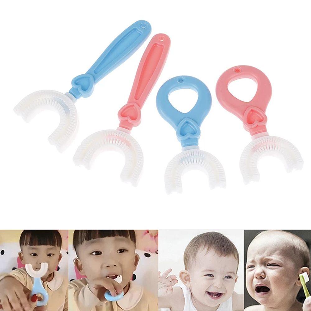 Bàn Chải Đánh Răng Xoay 360 Độ Hình Chữ U Cho Bé Từ 2-12 Tuổi