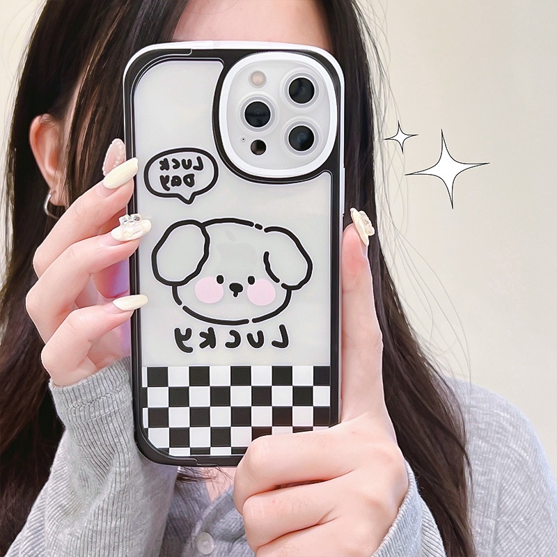 Ốp Điện Thoại Có Giá Đỡ Hình Chú Cún Cho iphone7 / 7plus / 8 / 8plus / xs / 11 / 12 / 13 / 14 / pro / max / plus / promax