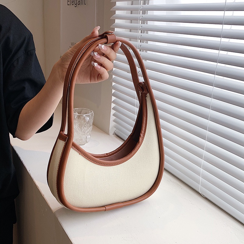 Túi Xách JASMIN NOIR Đeo Chéo Hình Bán Nguyệt Thiết Kế Đơn Giản Thời Trang Cho Nữ