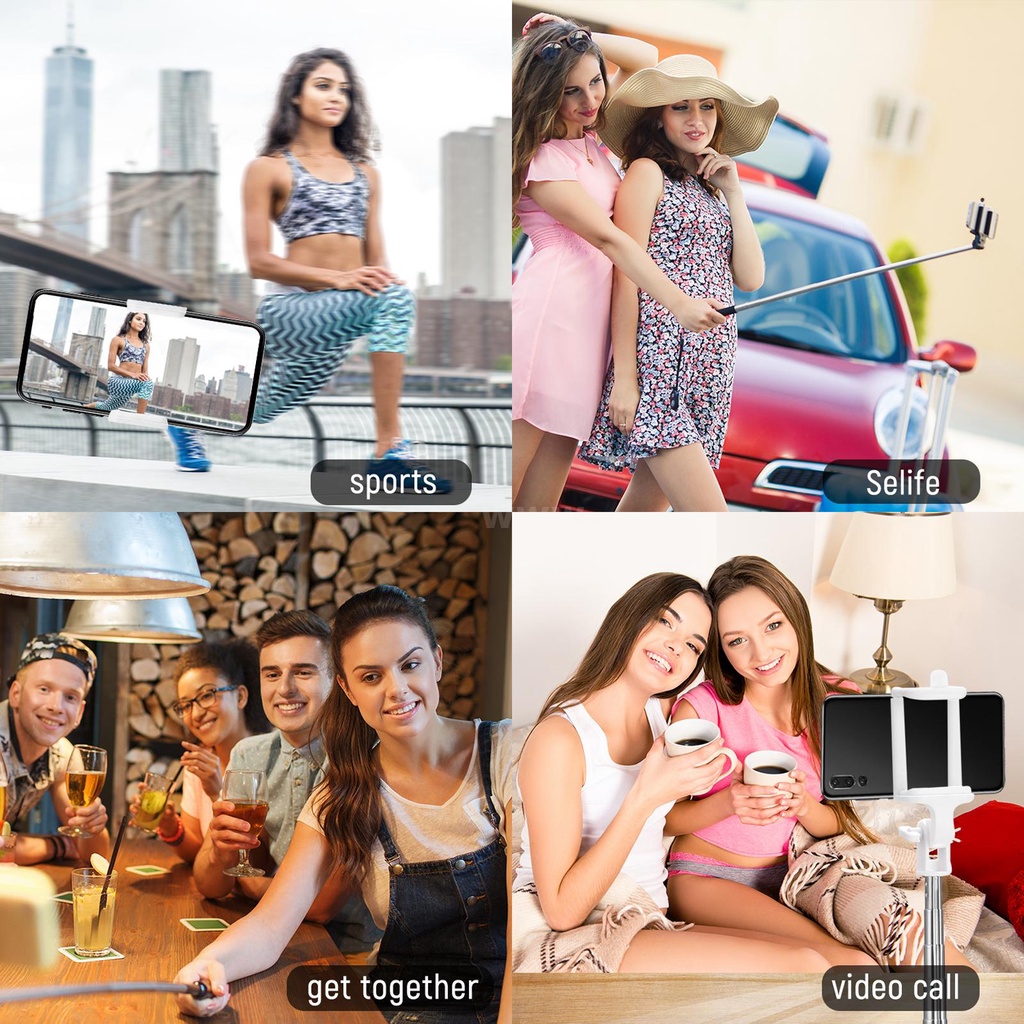 Gậy Chụp Ảnh Tự Sướng Bluetooth Không Dây Có Thể Kéo Dài Cho Điện Thoại | BigBuy360 - bigbuy360.vn