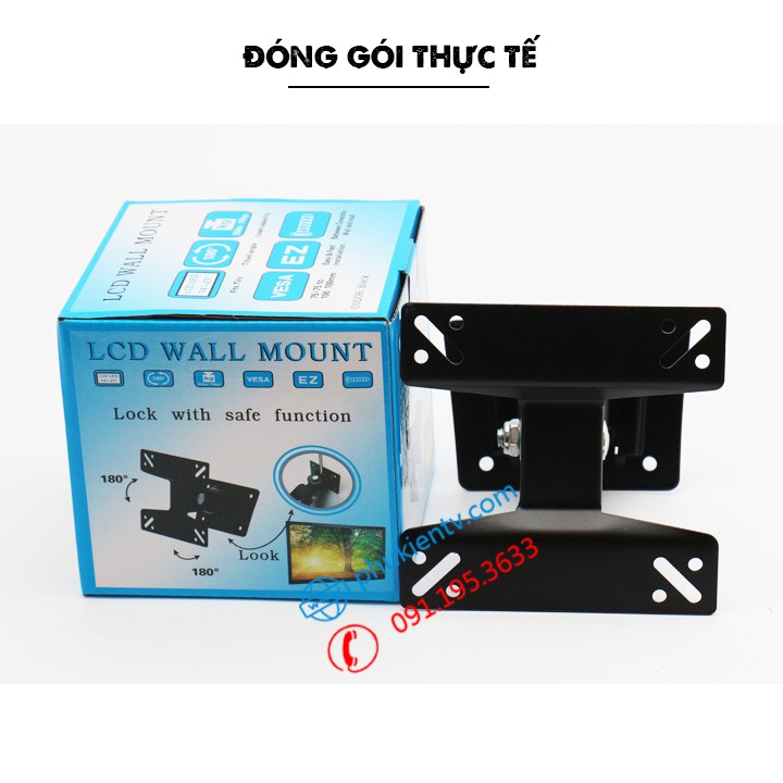 [Trục Thép] Giá Treo Màn Hình Máy Tính F01 14 - 17 - 19 - 23 - 27 - 29 - 32 Inch - Giá Treo Tivi Xoay 180 Độ