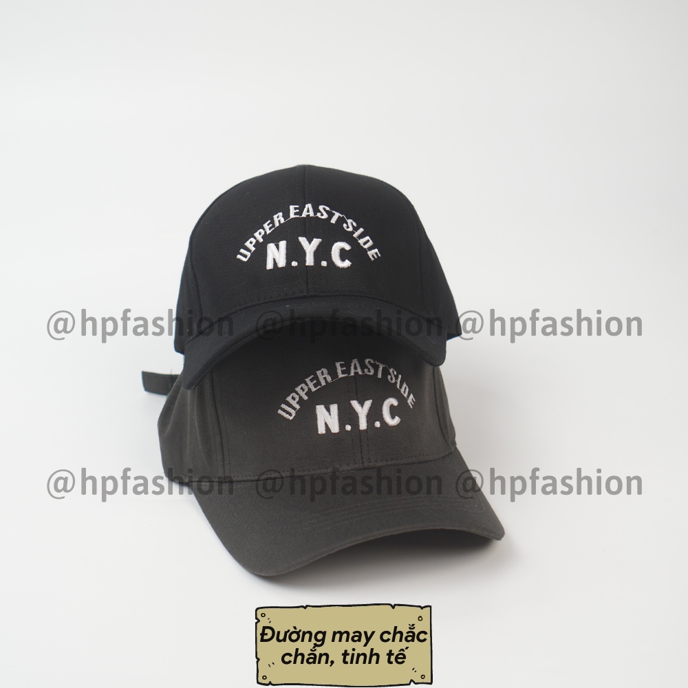 Mũ lưỡi trai ❤️ Nón kết thêu hình chữ NYC chất kaki cao cấp form unisex nam nữ N73 - Happy Style