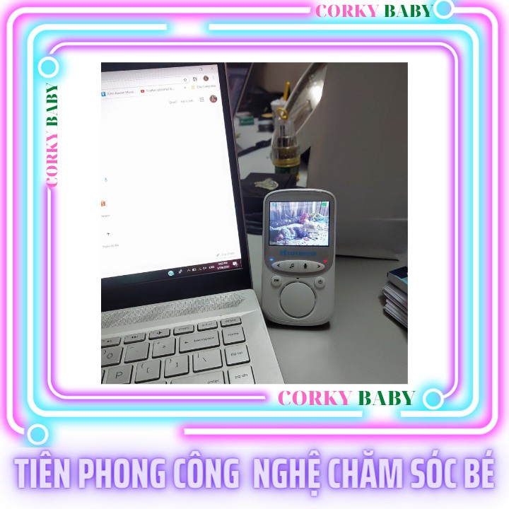 Camera báo tiếng khóc em bé Baby monitor Corky baby mbk03