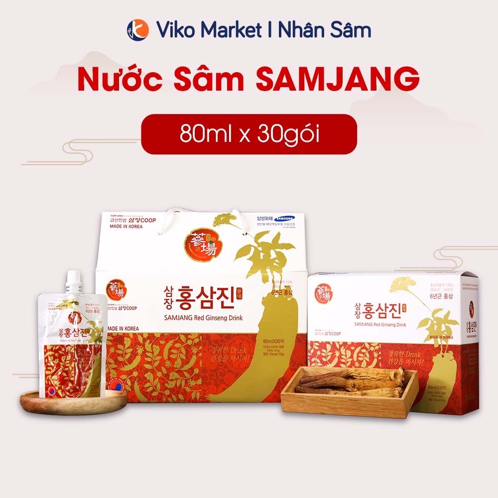 NƯỚC SÂM SAMJANG 30 GÓI/1 HỘP - CHÍNH HÃNG HÀN QUỐC - CHỐNG LÃO HÓA, LÀM CHO DA TƯƠI SÁNG