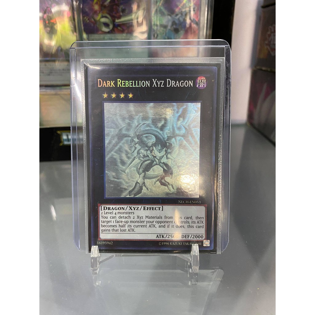 [ Dưa Hấu Yugioh ] Lá bài thẻ bài Yugioh Dark Rebellion Xyz Dragon - Ghost Rare - Tặng bọc bài nhựa bảo quản