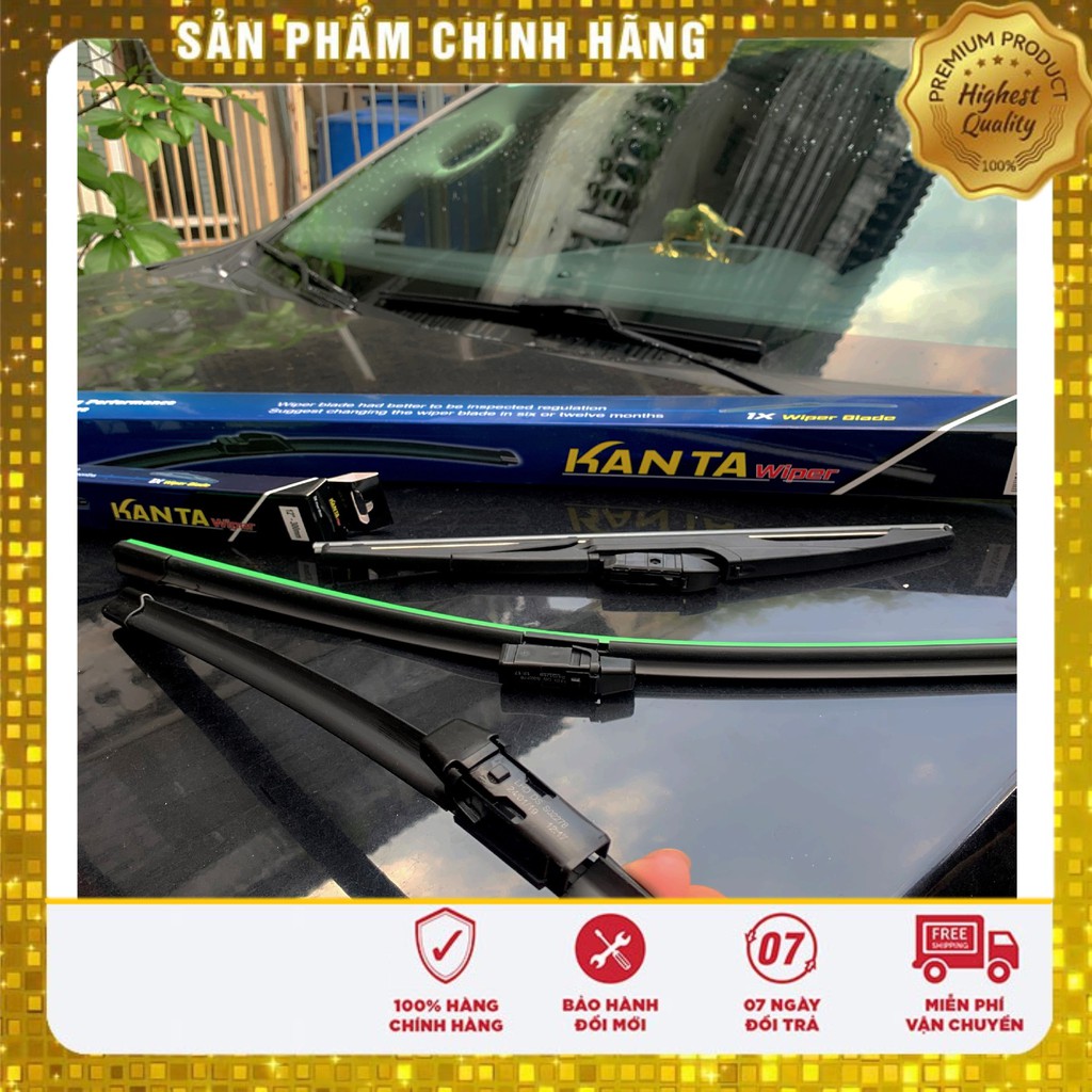 ❗CHÍNH HÃNG❗Bộ Gạt mưa ô tô TRAIBLAZER, COLORADO - Gạt mưa Silicone KANTA GẠT TRƯỚC - Gạt SAU, ÊM SẠCH BỀN
