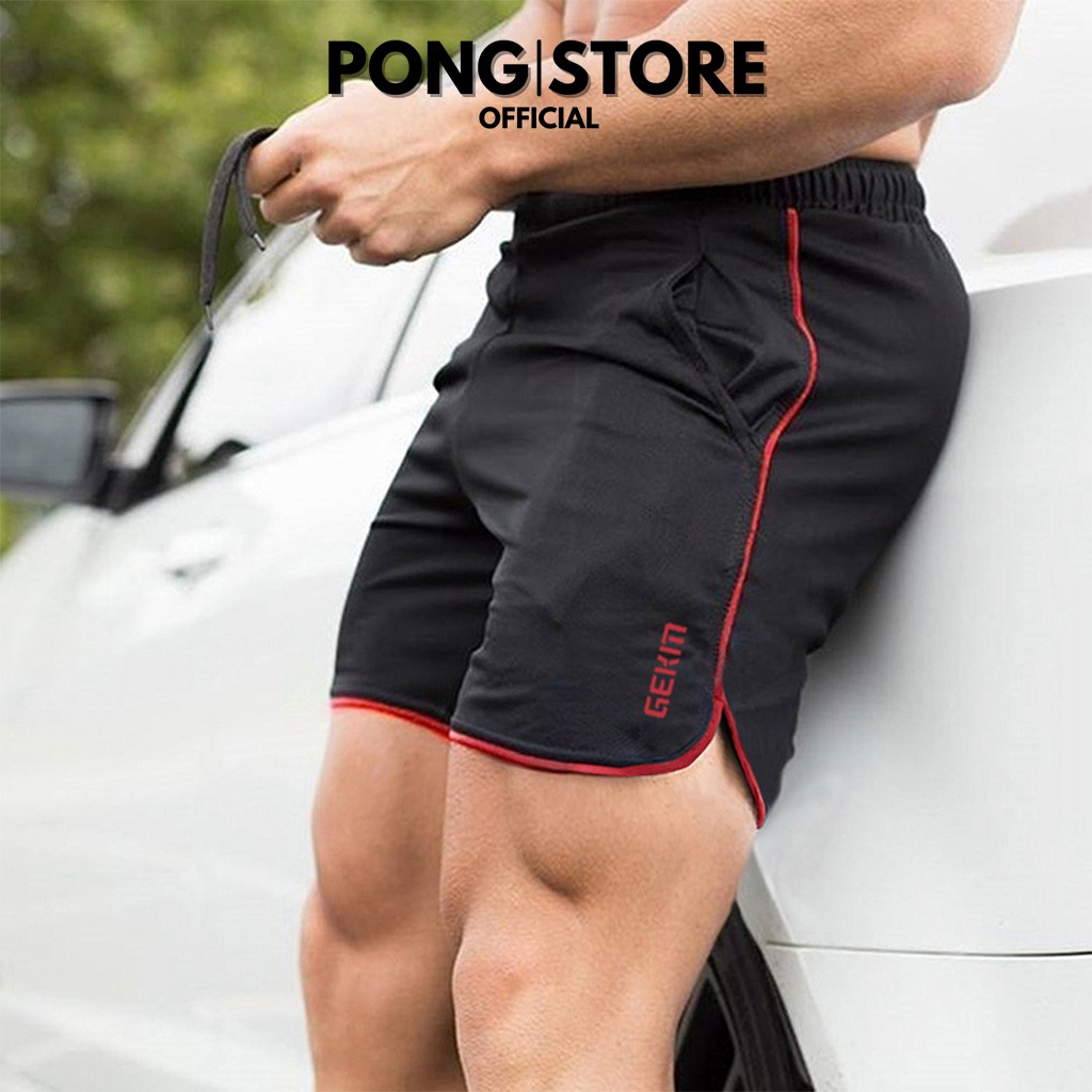 Quần Short Thể Thao Nam SPORT, Quần Đùi Tập Gym Nam Form Ngắn Ôm Body Có Túi Phối Xẻ Lai Từ 45kg tới 84kg