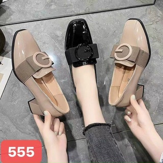 Giày moka dáng vuông gót 5cm